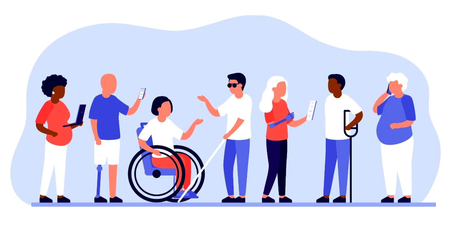 Illustration de personnes en situation de handicap dans la fonction publique